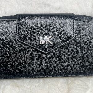 Michael Kors Black Wallet with Silver Logo